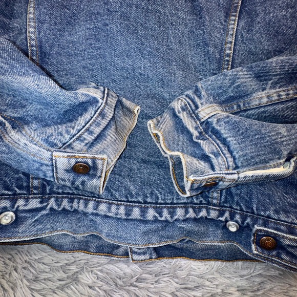 Levi's Jean Jacket Men's Medium 40R Denim Trucker Sherpa '80s Vintage Retro USA - Picture 12 of 14